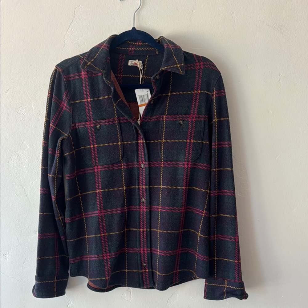 Faherty Women's Plaid flannel Button Down Shirt